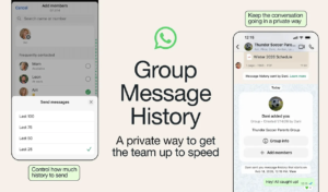 WhatsApp adds Group Message History
