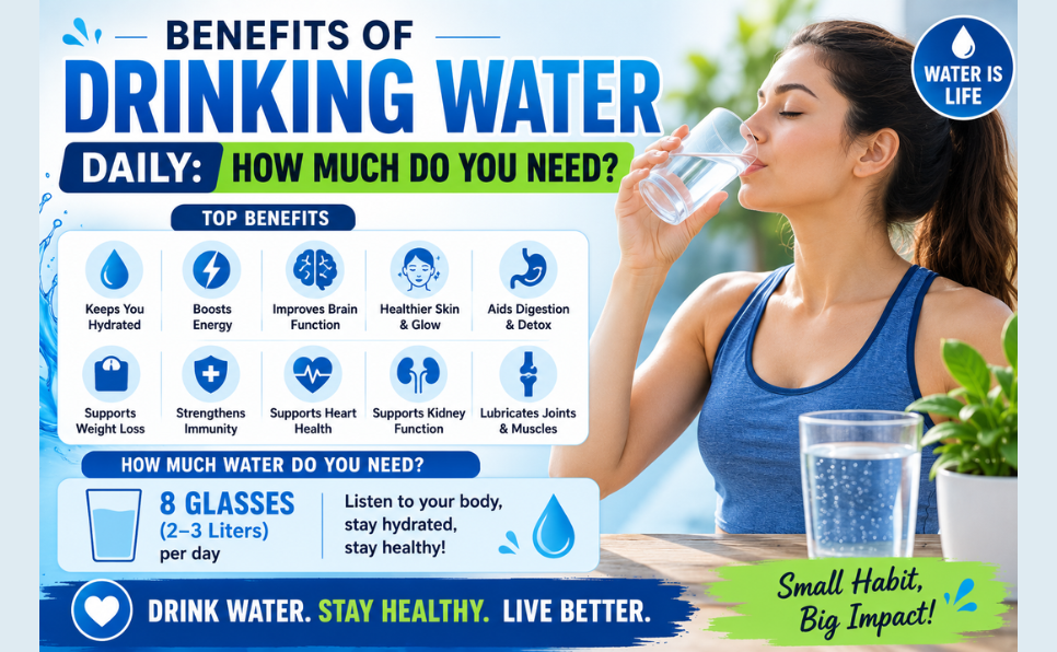 Benefits of Drinking Water Daily How Much Do You Need