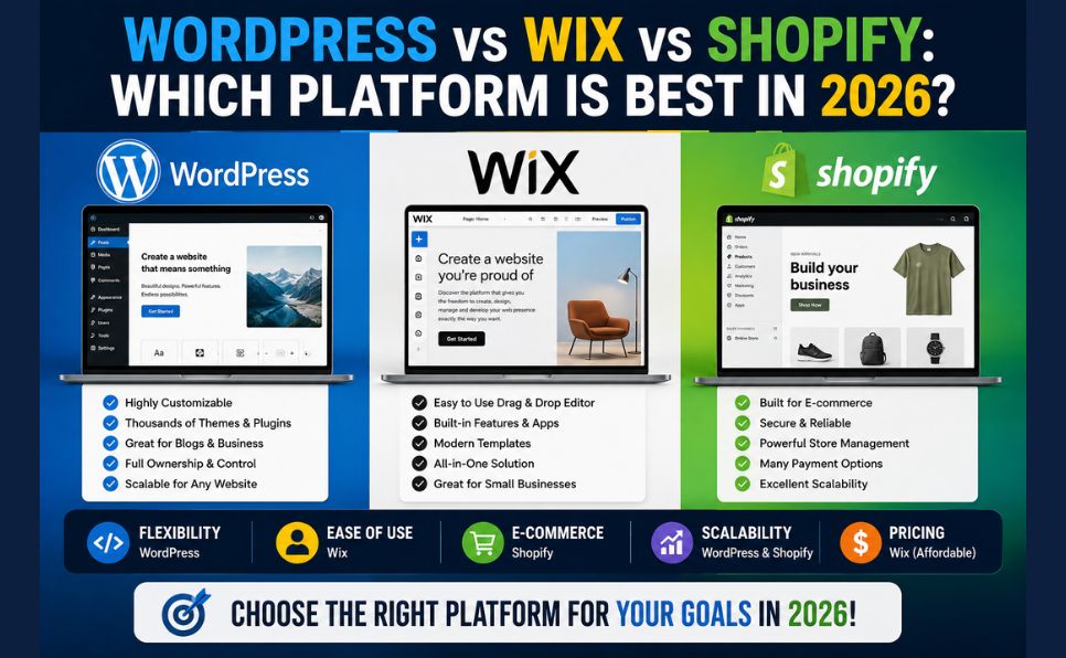 WordPress vs Wix vs Shopify Which Platform Is Best in 2026